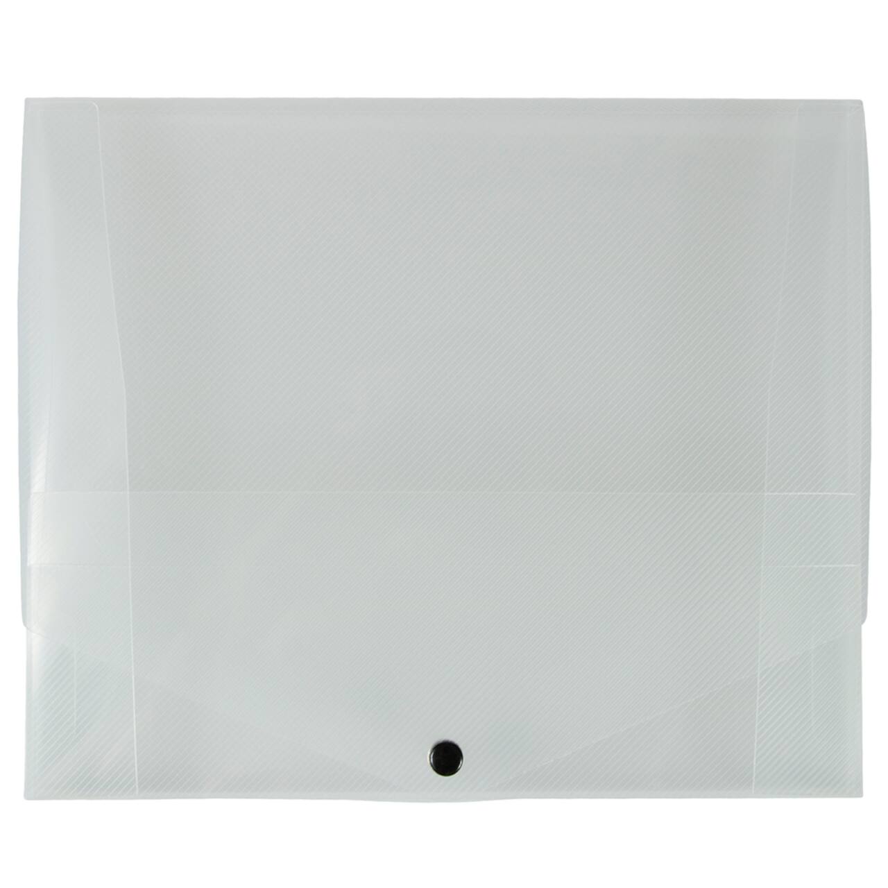 JAM Paper Clear Plastic Portfolio with Snap Closure 10" x 12.5"